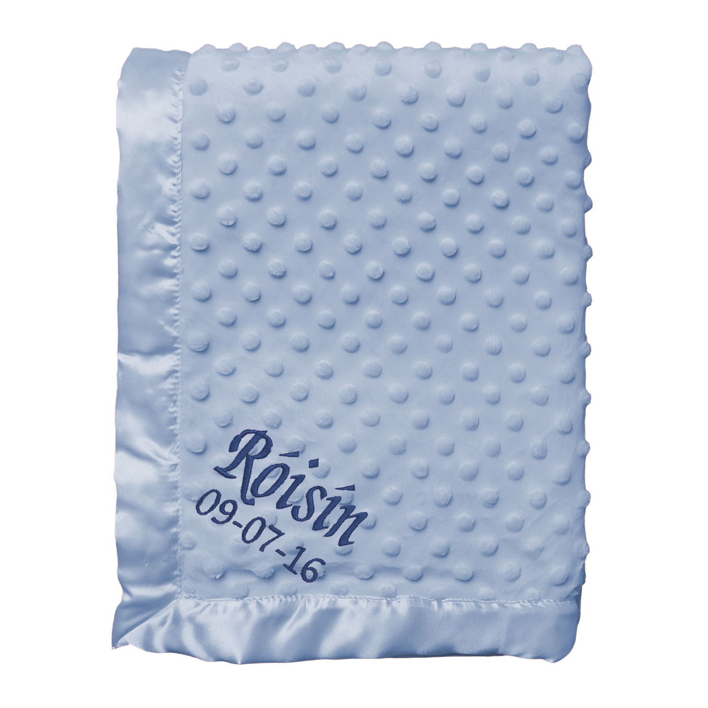 Embroidered Blanket Blue Baby