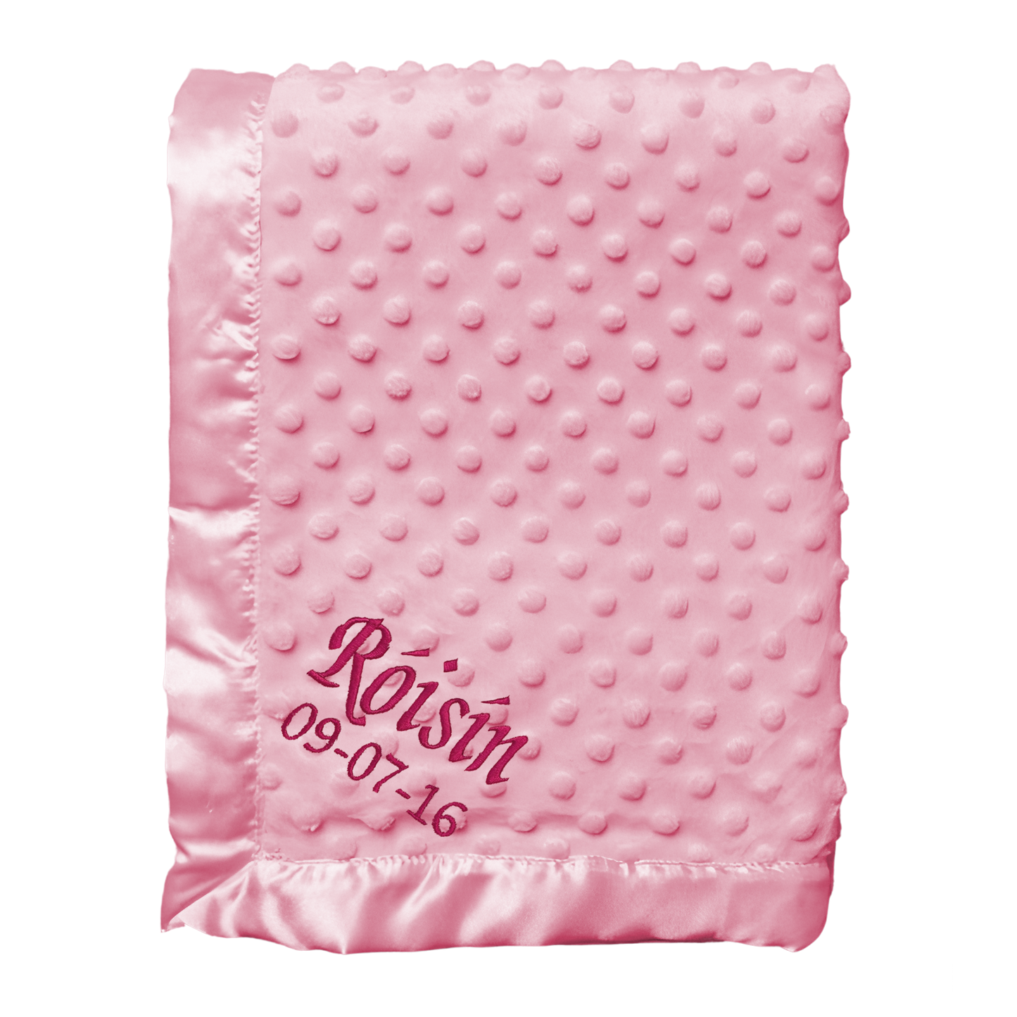 Custom Embroidered Blanket pink
