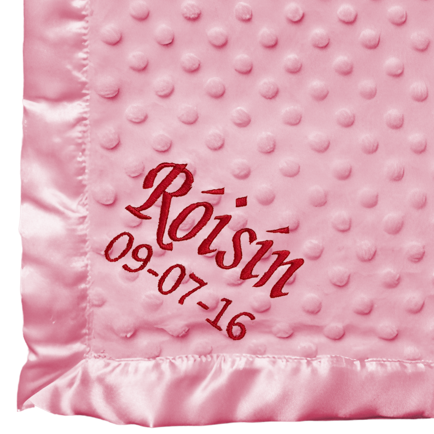 Embroidered Baby Blanket Gift dublin pink