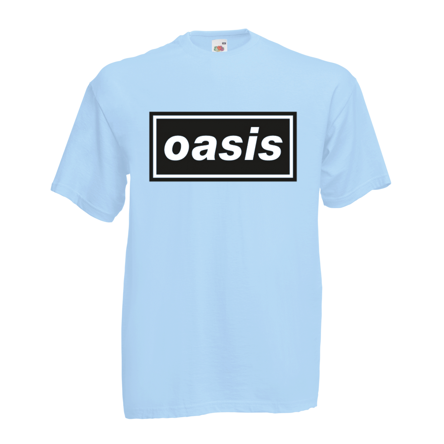 OASIS logo on Blue t-shirt