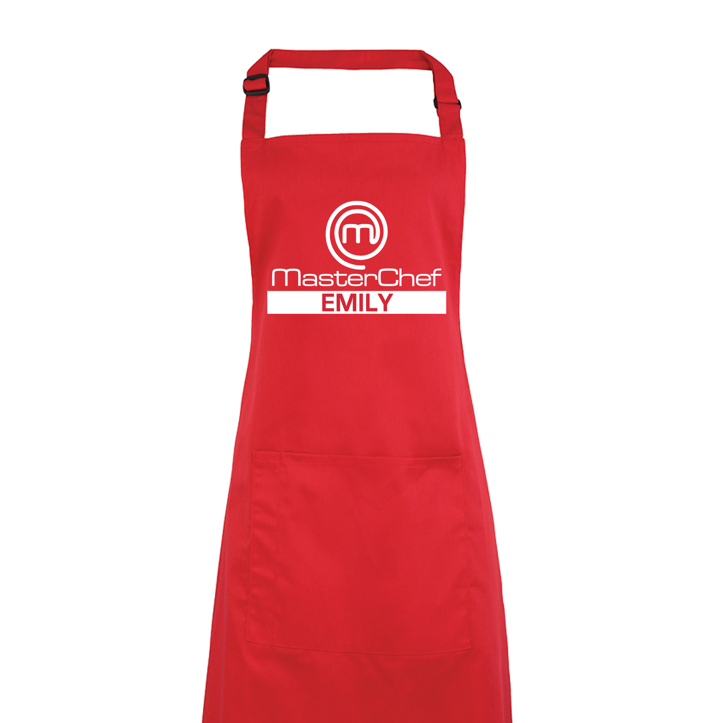 Personalized Red Master Chef Apron