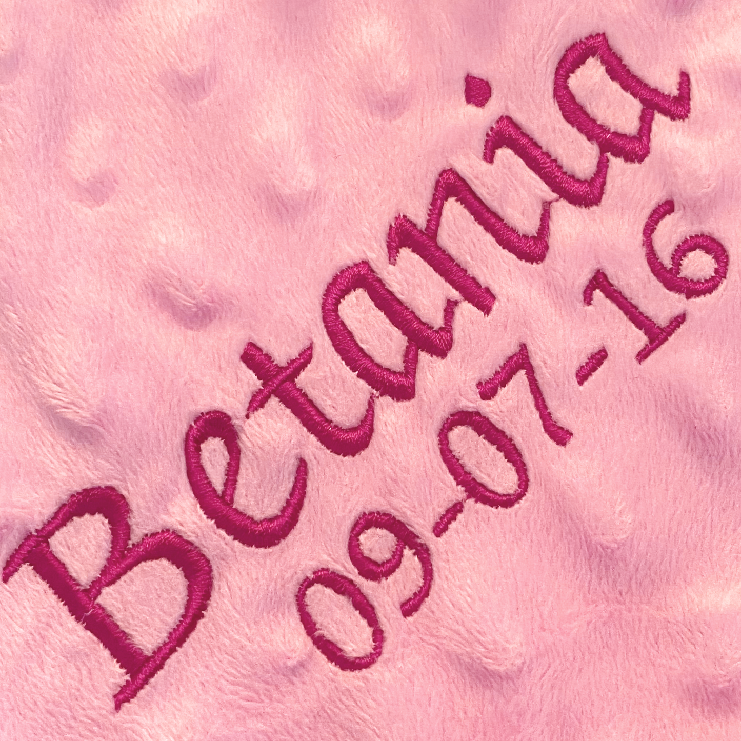 Custom Embroidered Blanket pink 1