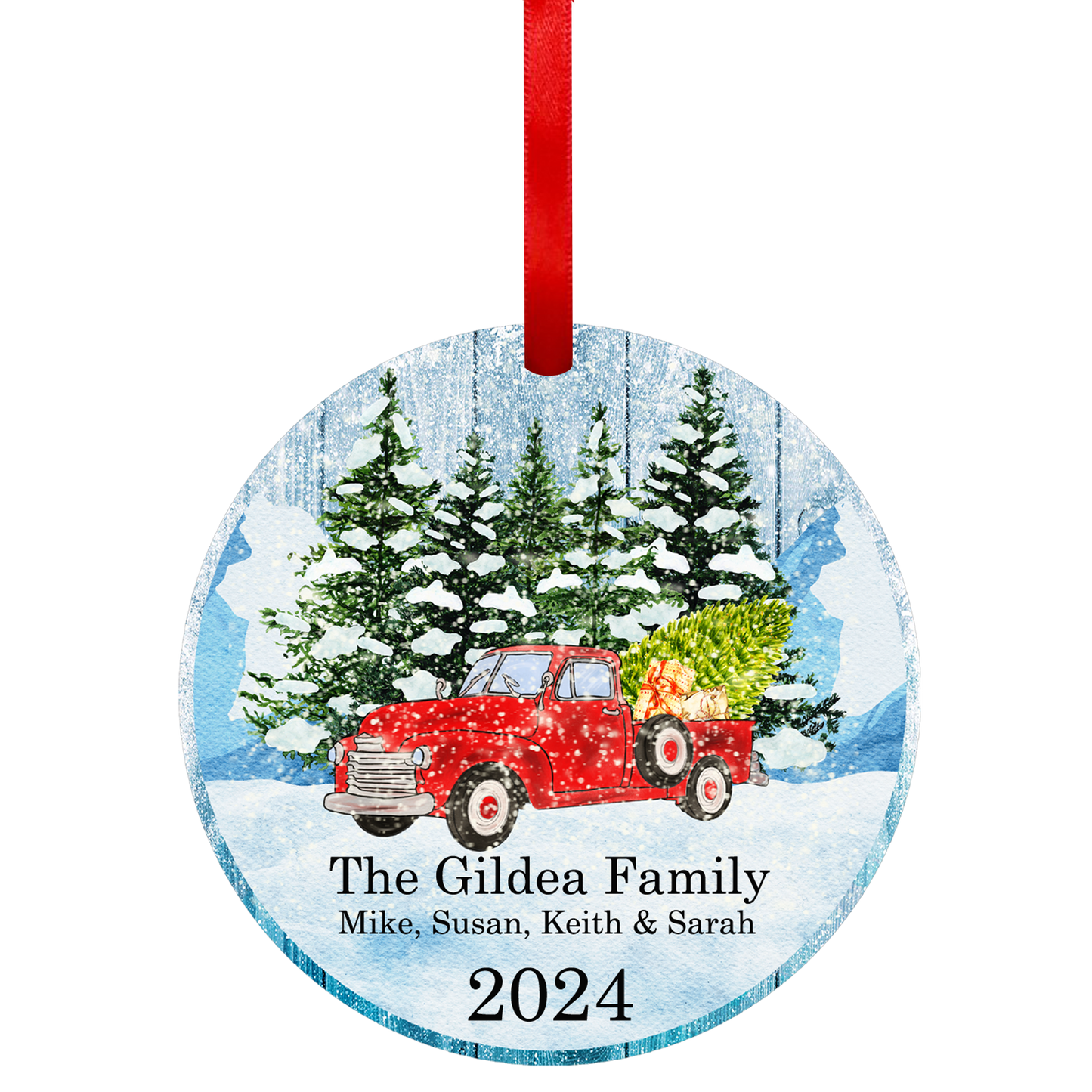 Christmas ornament tree red truck dublin ireland