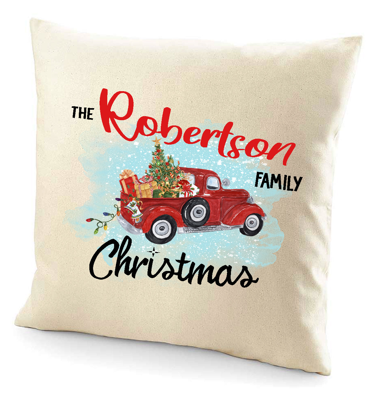 Family Christmas Tree Cushion