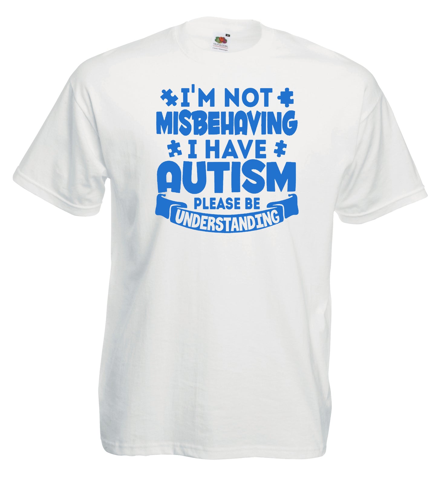 Austism Awareness Tshirt Dublin Ireland White