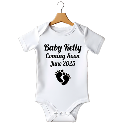 Coming Soon Personalised baby vest gro