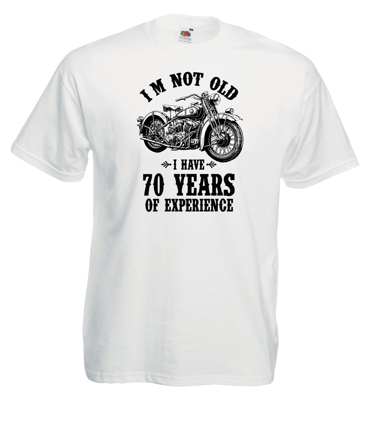 Birthday Motorcyle Tshirt motorbike White