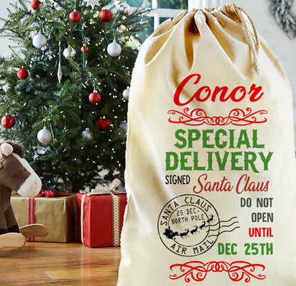 Canvas christmas sack stocking dublin ireland