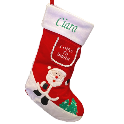 Custom Letter To Santa Stocking