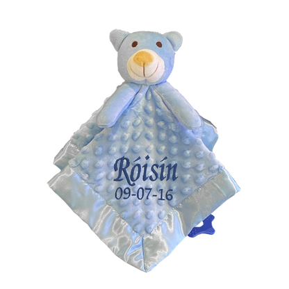 Embroidered baby gift Comforter girl boy dublin ireland