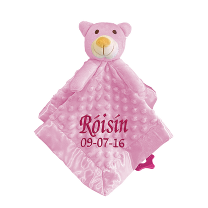 Embroidered baby gift Comforter girl boy dublin ireland