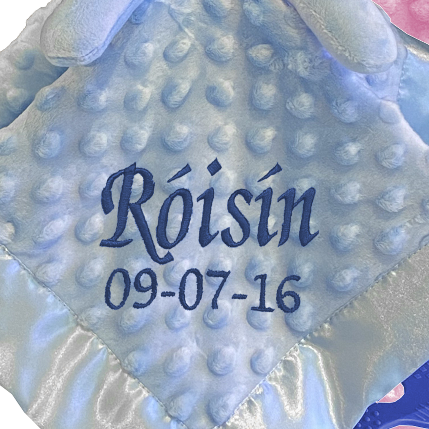 Embroidered baby gift Comforter girl boy dublin ireland