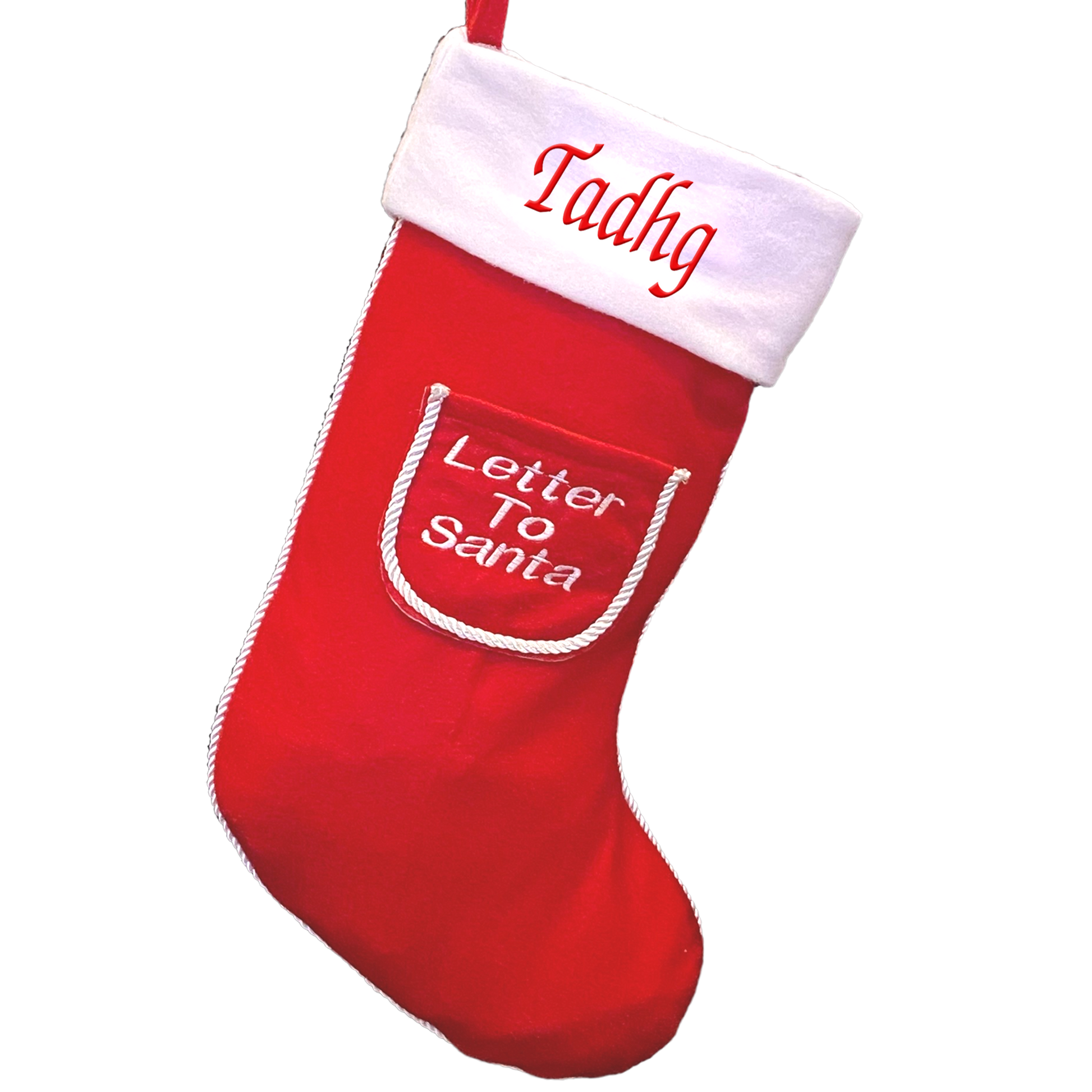 Custom Letter To Santa Stocking Christmas Sock