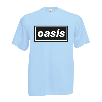 OASIS logo on Blue t-shirt