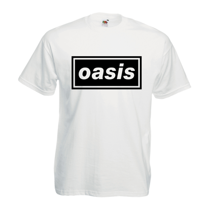 OASIS logo on white tshirt