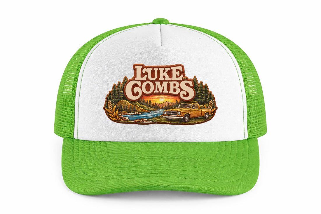 Luke Combs Baseball Trucker Cap Green