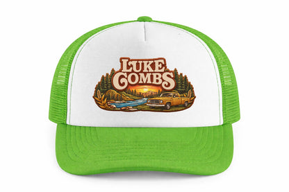Luke Combs Baseball Trucker Cap Green