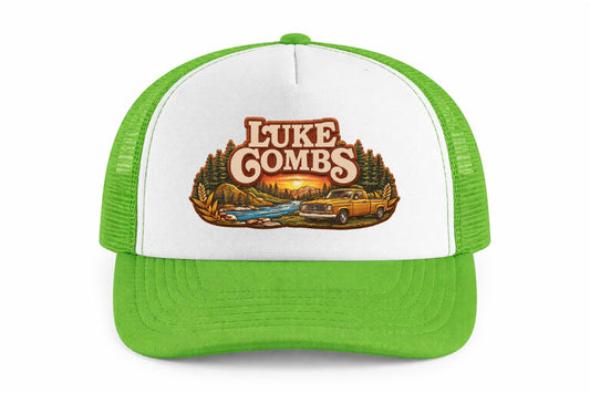Luke Combs Baseball Trucker Cap Green