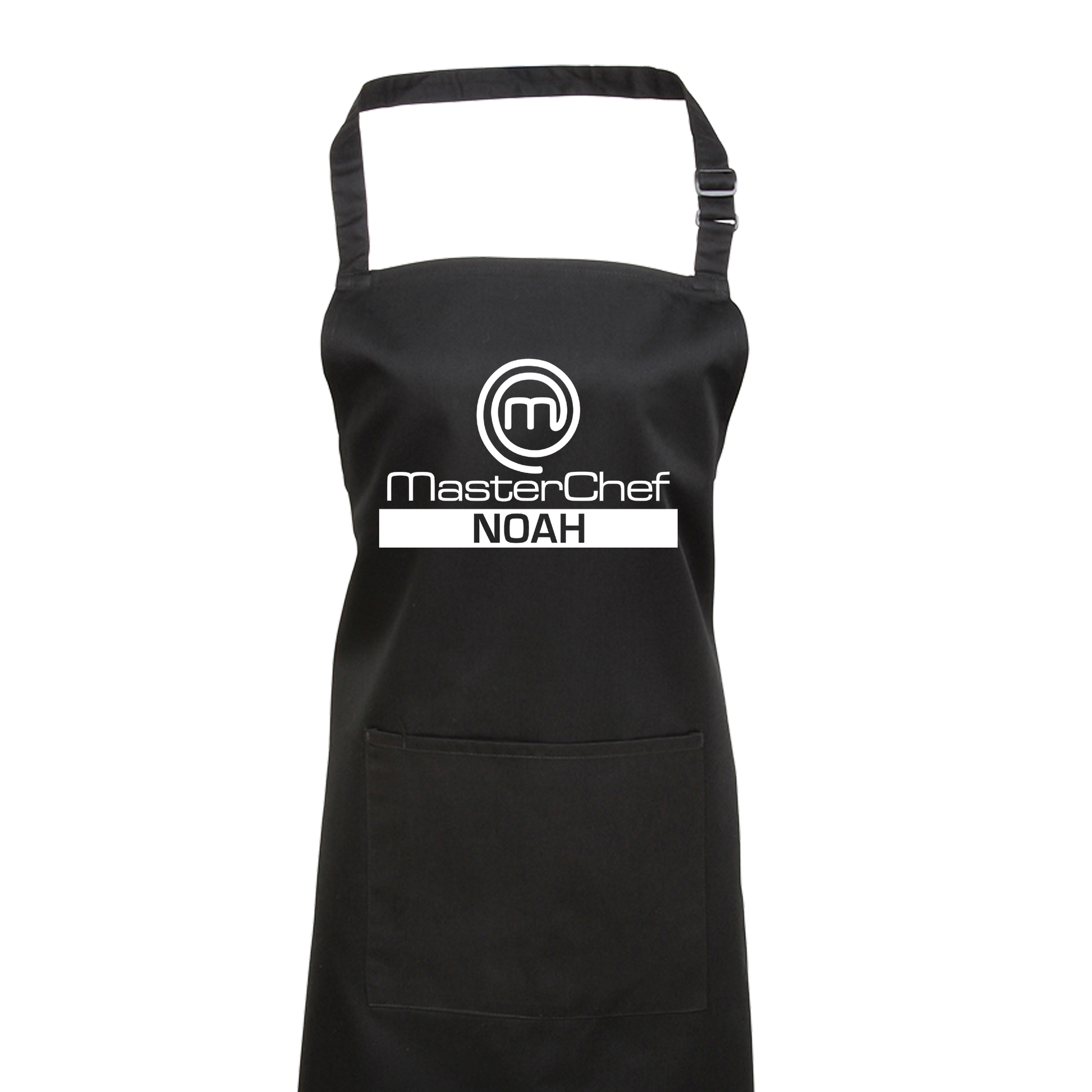 Personalized Black Master Chef Apron