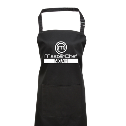 Personalized Black Master Chef Apron