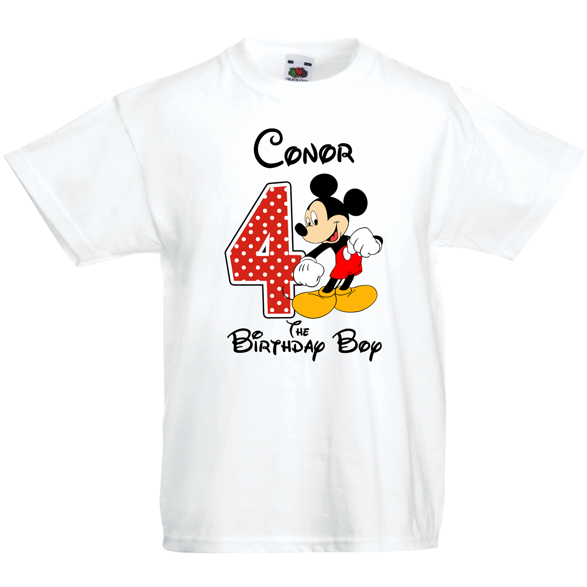 Mickey Birthday Boy Kids T-Shirt Hoodie Custom Design