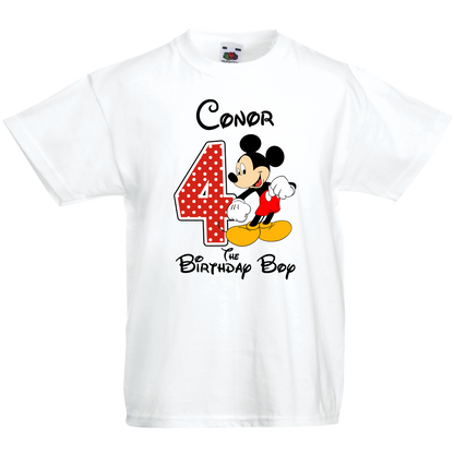Mickey Birthday Boy Kids T-Shirt Hoodie Custom Design