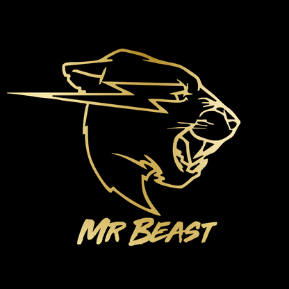 Mr. Beast Logo Gold