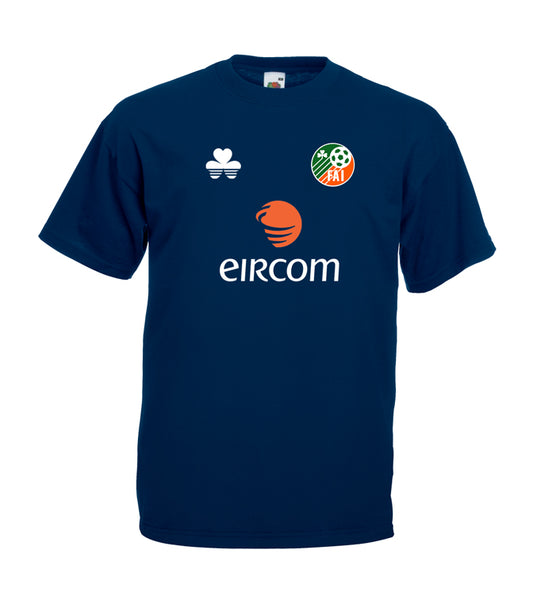Ireland Navy Retro Eircom Tshirt 90's