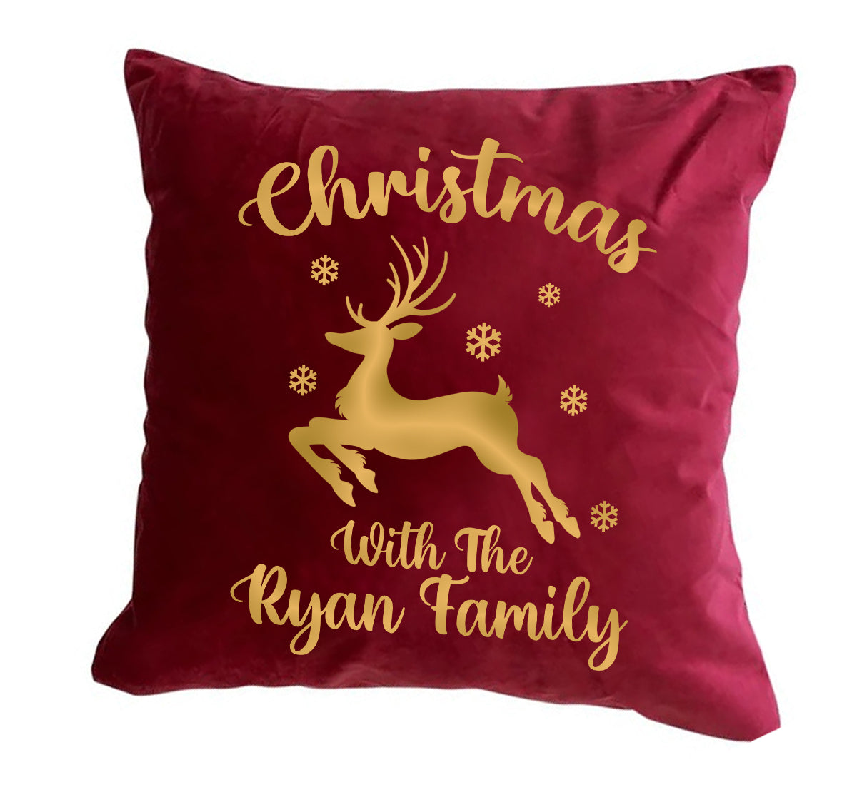 Christmas personalised custom cushion dublin red velvet