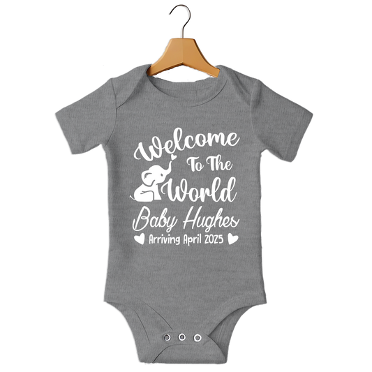 Welcome To The World Custom Babygrow