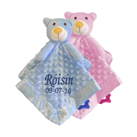 Embroidered baby gift Comforter girl boy dublin ireland gift