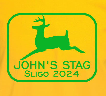 John Deere  Style Tractor Stag T-shirts
