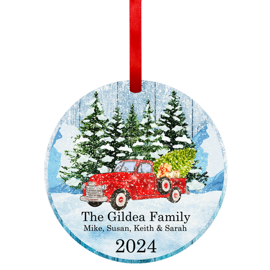 Christmas ornament tree red truck dublin ireland