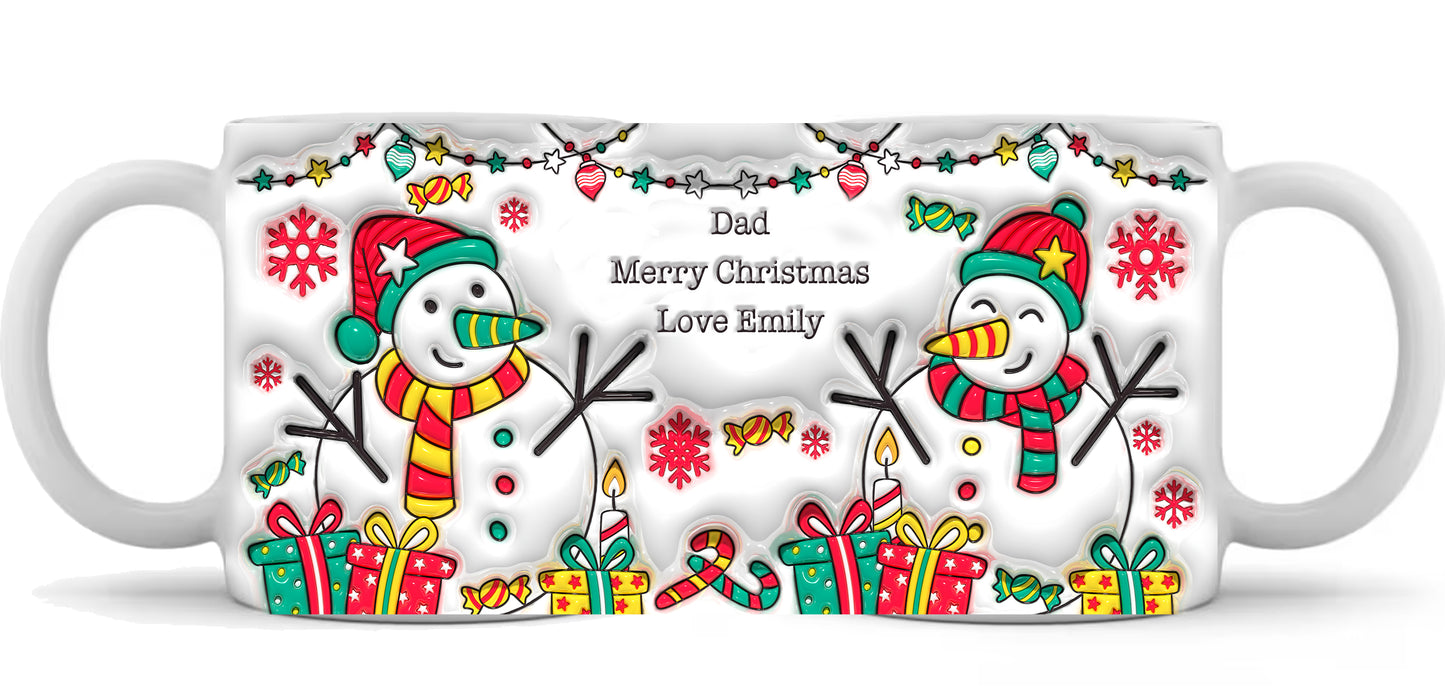 Christmas 3d Snowman Mug