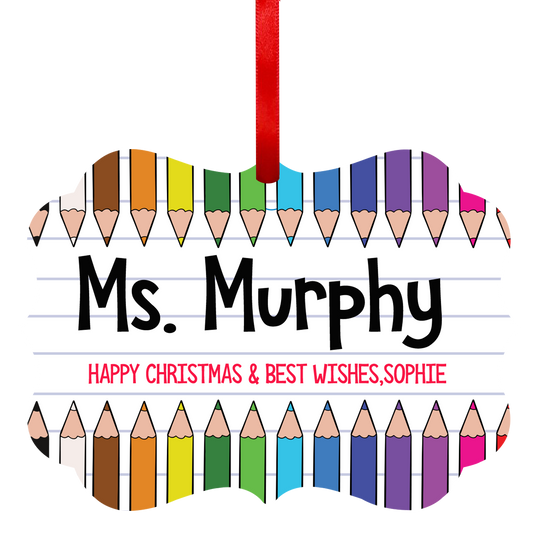 Christmas Teacher Pencil Ornament