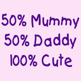 50% Mummy 50% Daddy 100% Cute