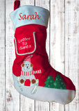Personalised Christmas Snowman Stocking